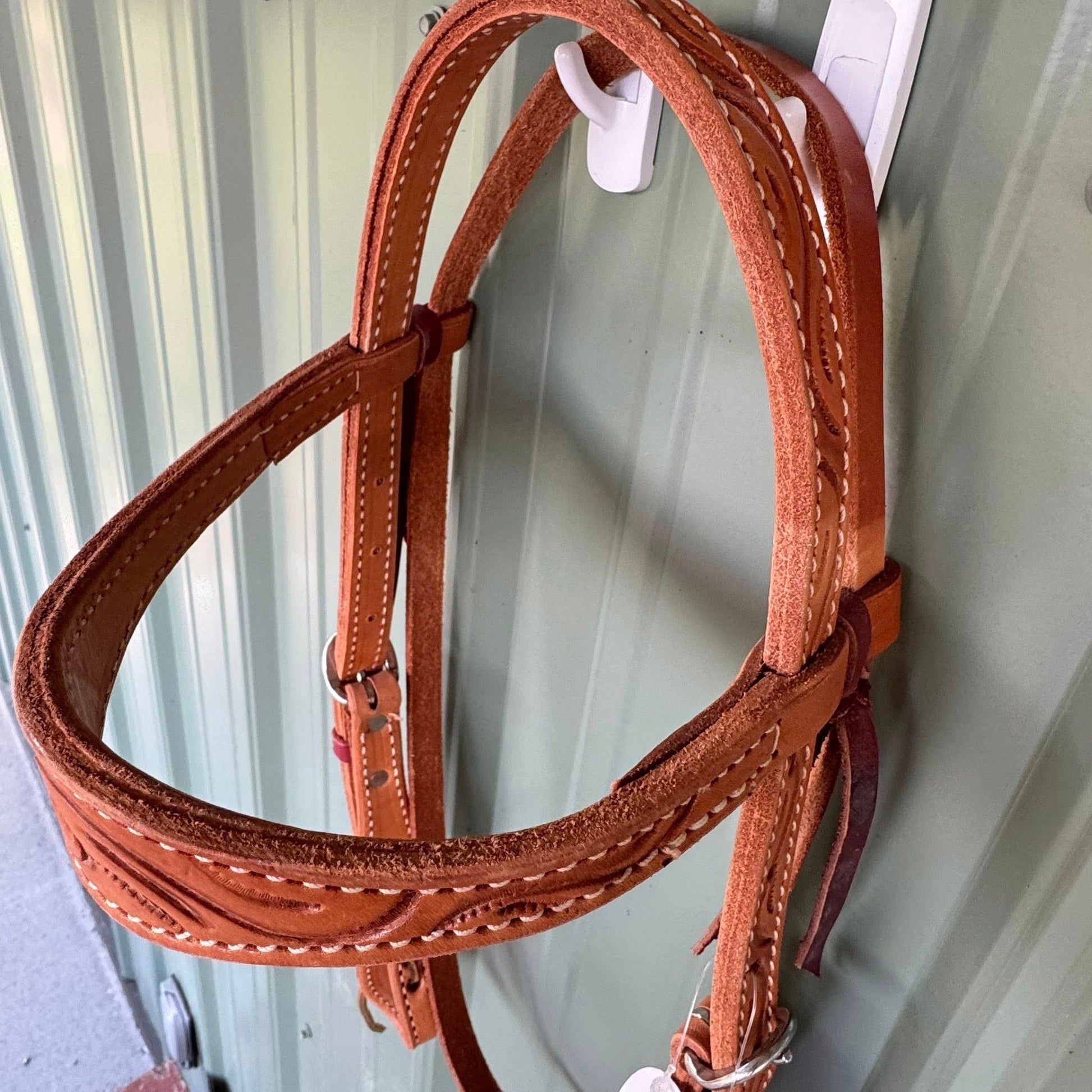 Double leather and stitched 