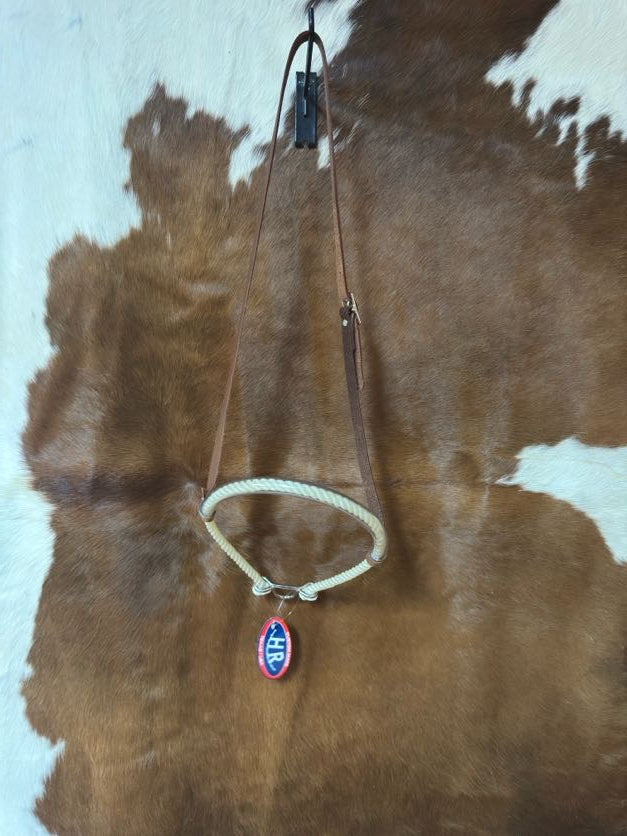 Rope noseband with plastic tube