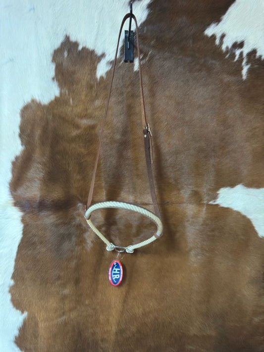 Rope noseband with plastic tube