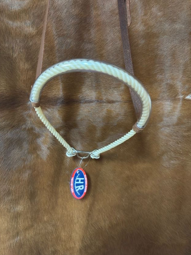 Rope noseband with plastic tube