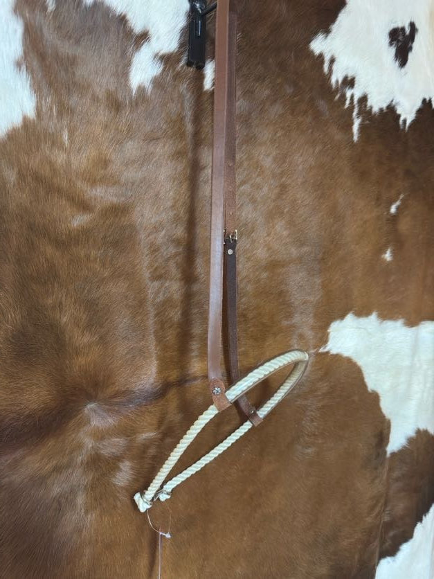 Rope noseband with plastic tube