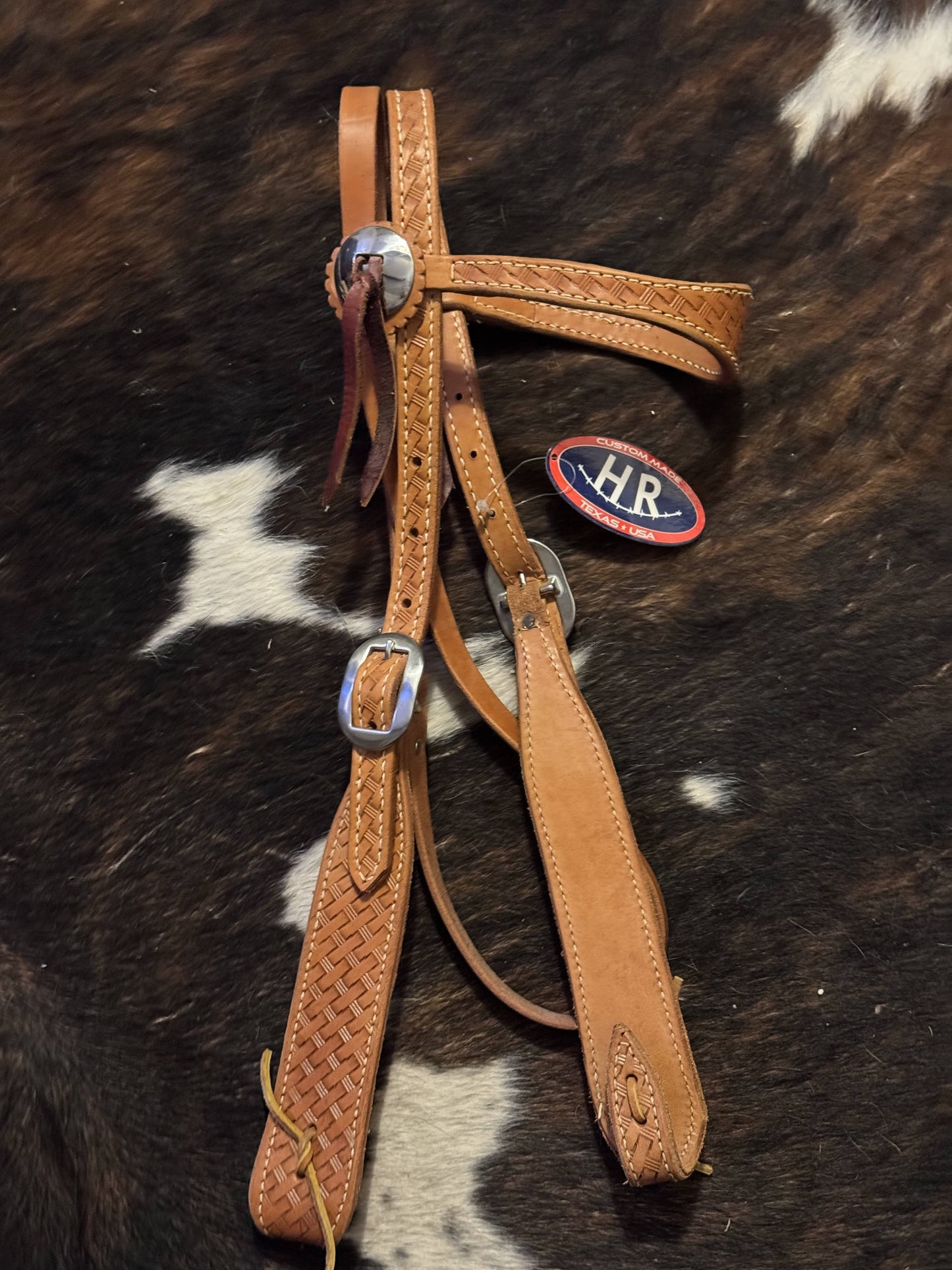Handcrafted leather headstall 