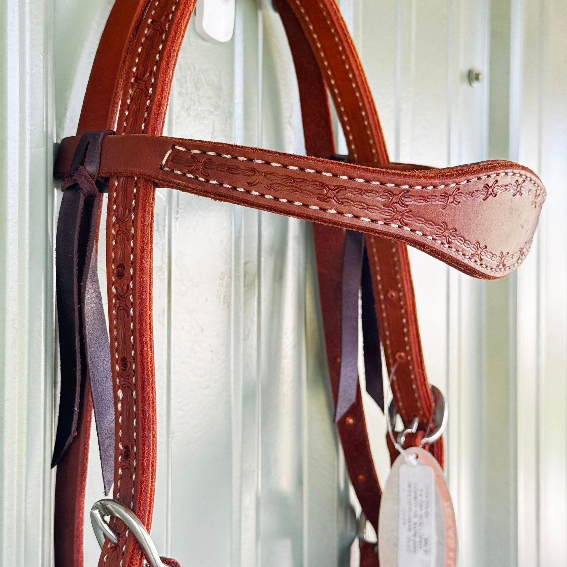 soft oiled leather headstall
